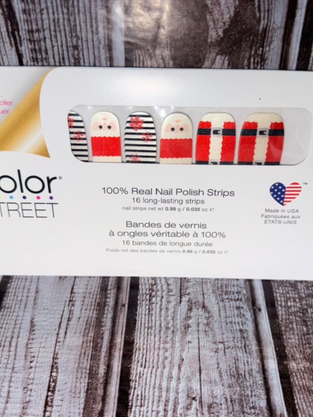 Secret Santa - Color Street Nail Polish Strips NWT Santa Nail Art Christmas